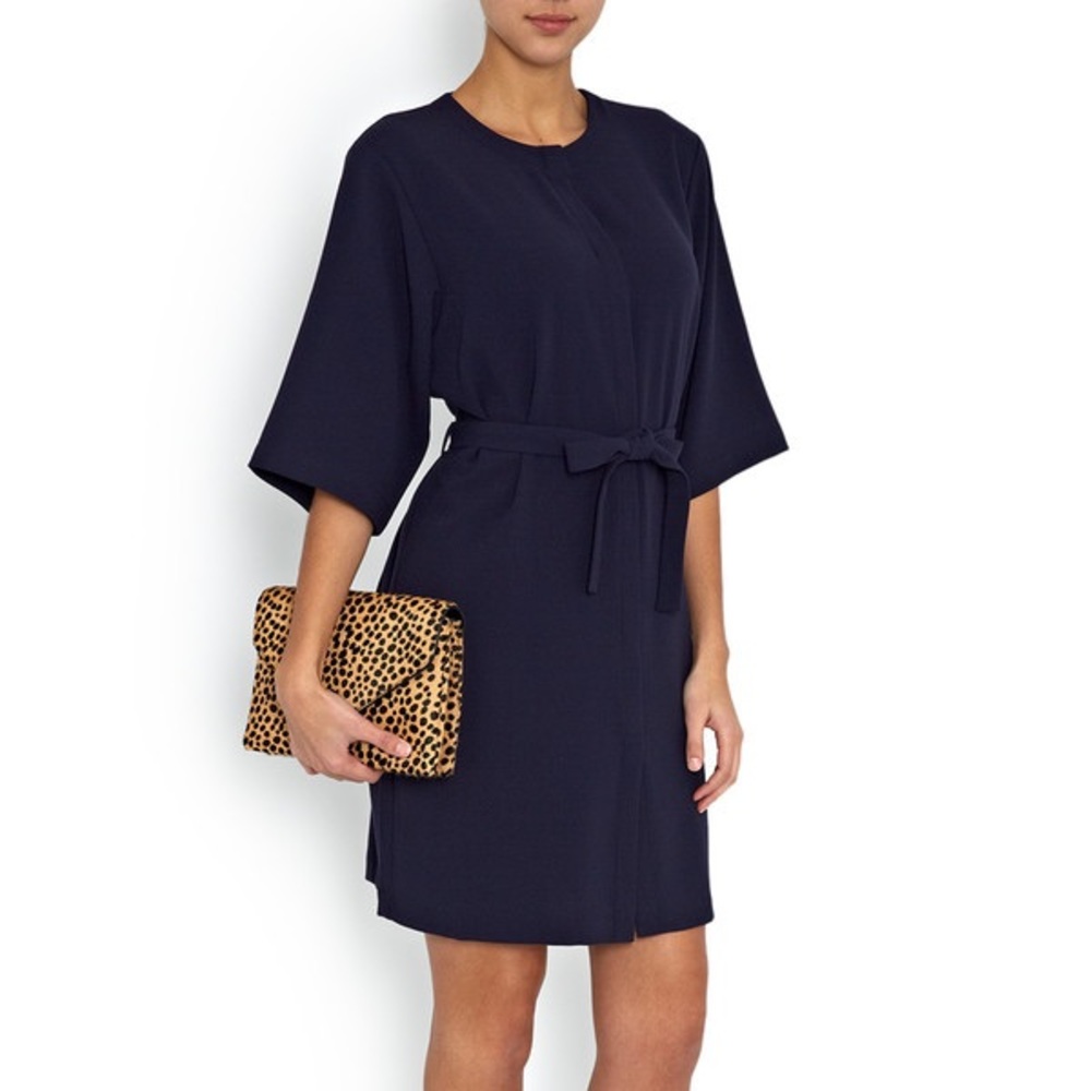 Loeffler Randall halfskin lock clutch in cheetah